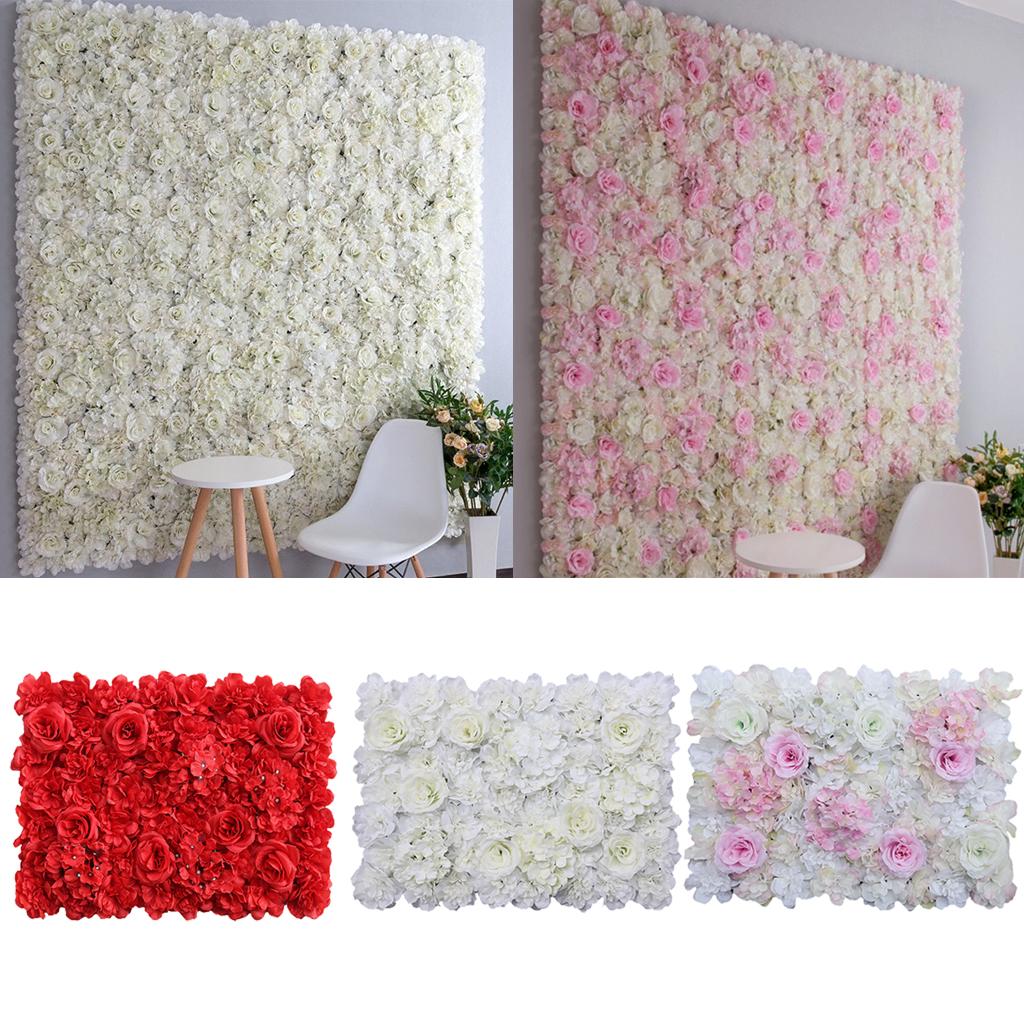 Flower Wall Panel - Romantik Yapay Düğün Çiçek Paneli Panelleri