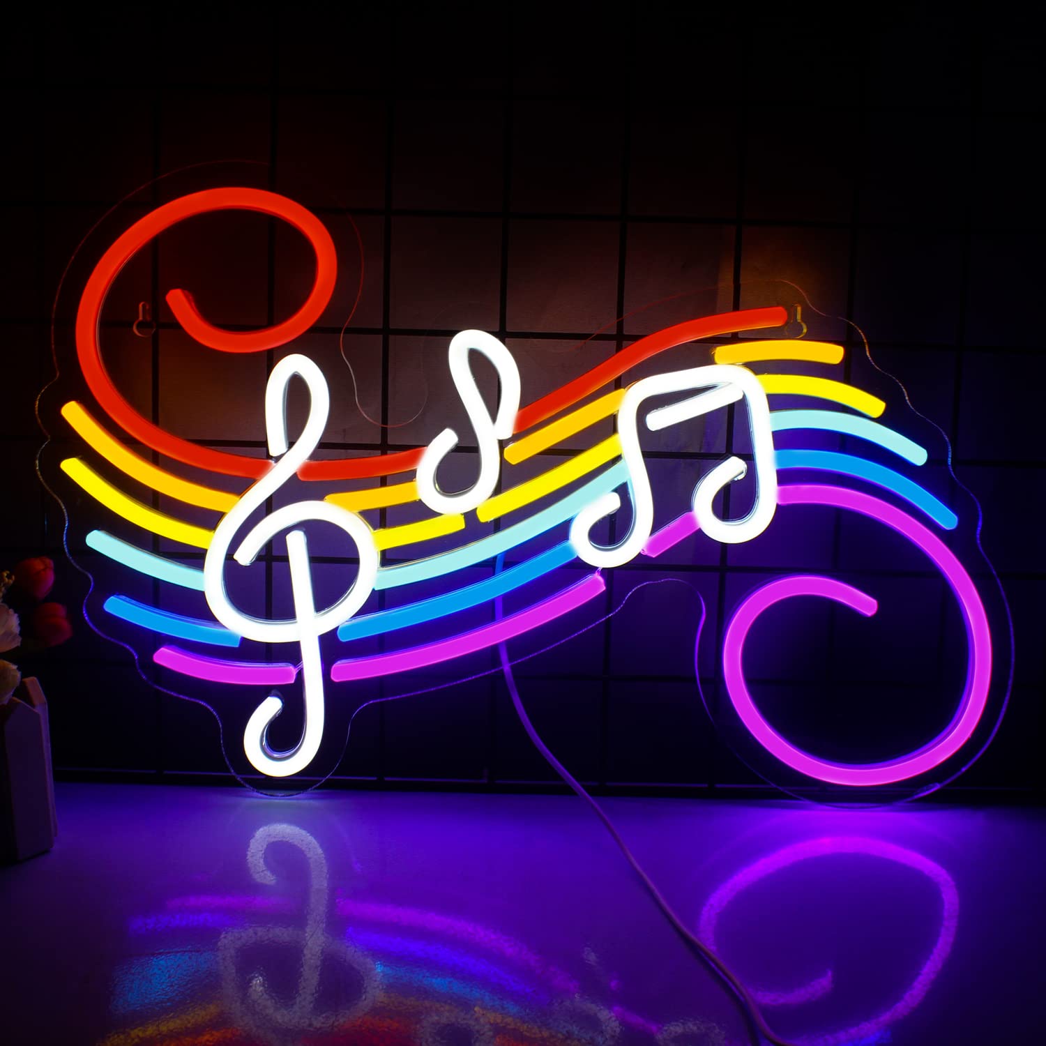 Neon Sign Party - Müzik Notları Neon Tabela Özelleştirilebilir Renkli