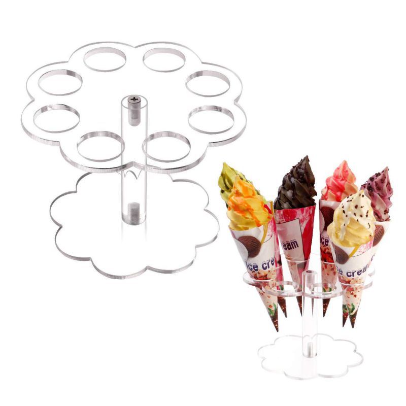 Cotton Candy Cone - Dondurma Külahı Tutucu Akrilik Teşhir Rafı,