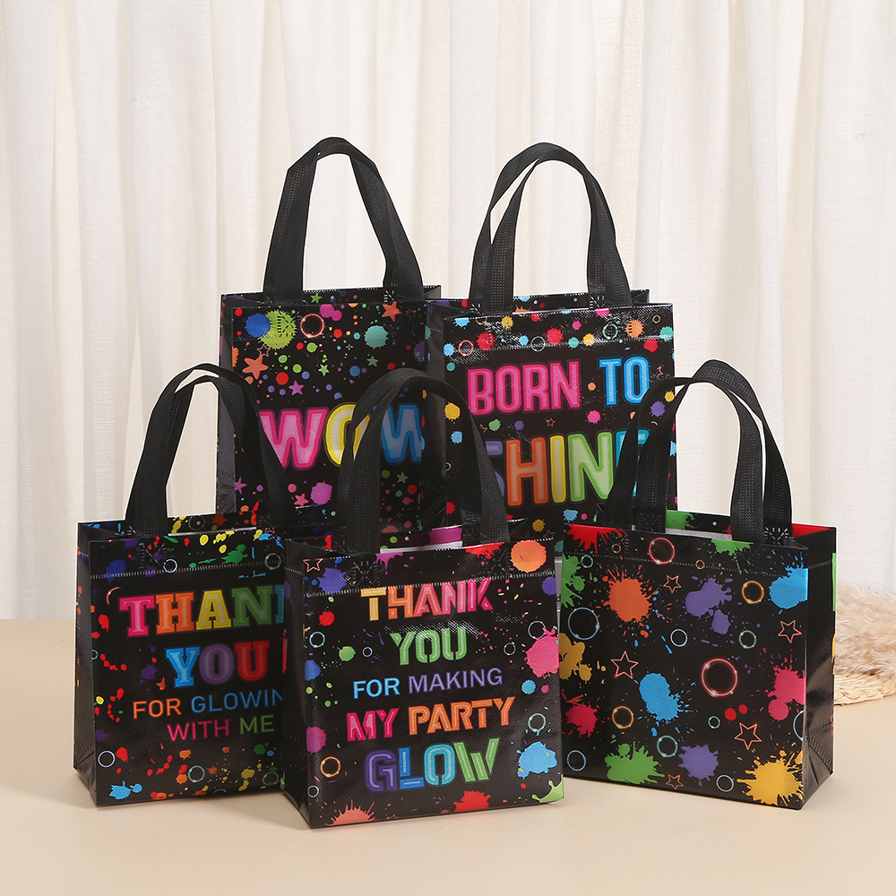 Party Event Supply Store - Hediye Paketleme Çantası Dokunmamış Kumaş Floresan
