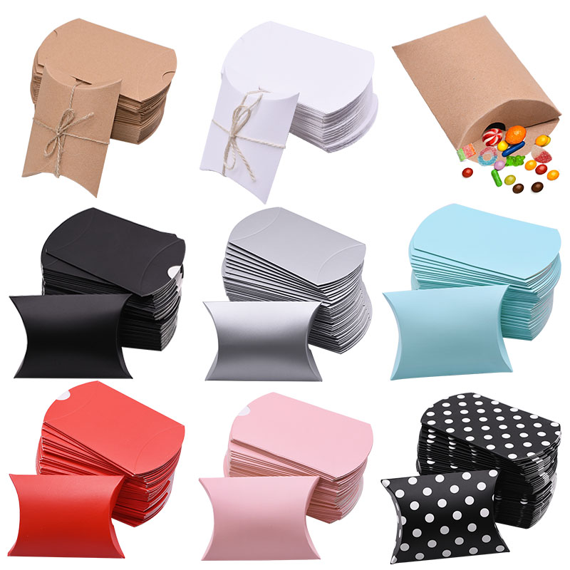 Cotton Candy Cone - 10/20/30 adet yastık şeker kutusu Kraft