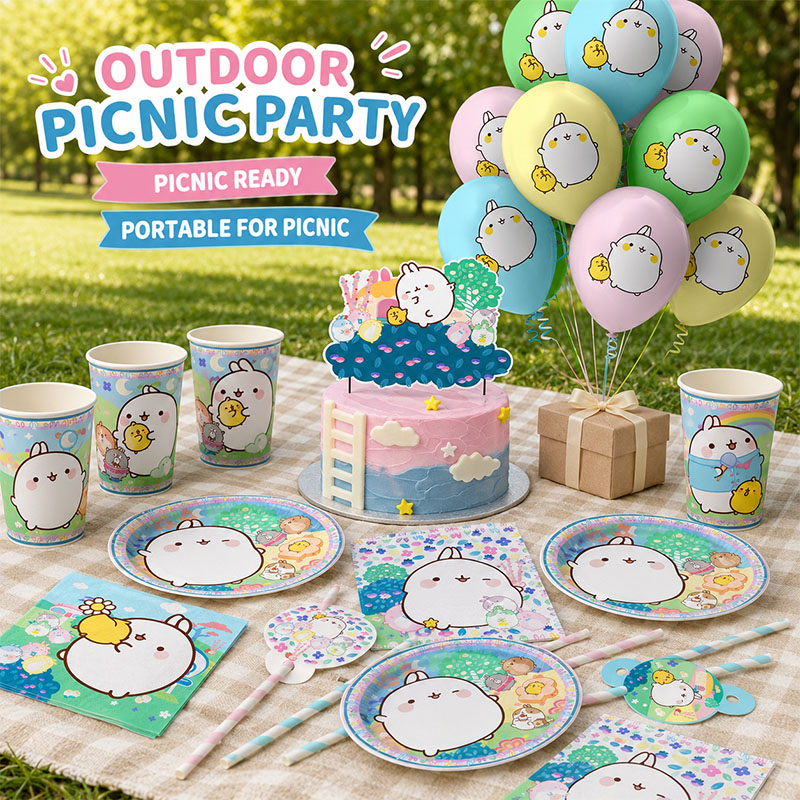 Molang Çizgi Film Temalı Parti - Paper Straw Color incelemesi ve fiyatı