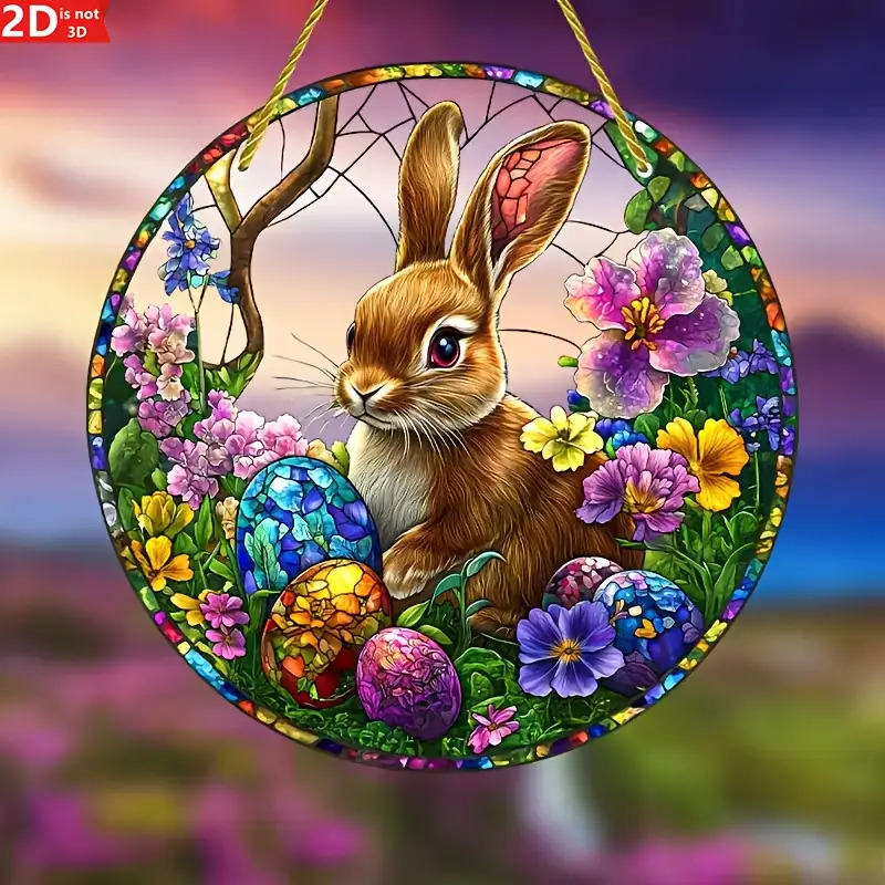 2 adet paskalya tavşanı boyalı - Flower Wall Panel incelemesi ve fiyatı
