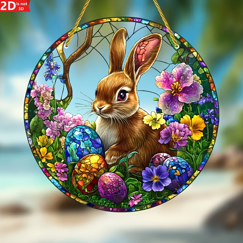 2 adet paskalya tavşanı boyalı - Flower Wall Panel incelemesi ve fiyatı