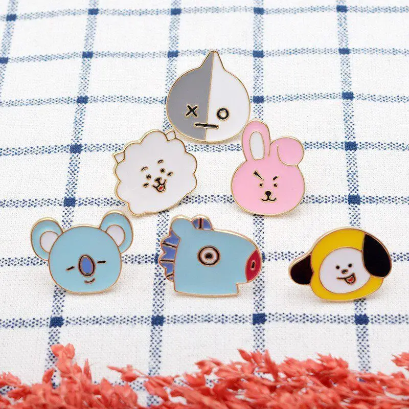 BT21 Metal Broş Rozetleri Çizg - Supply Event incelemesi ve fiyatı